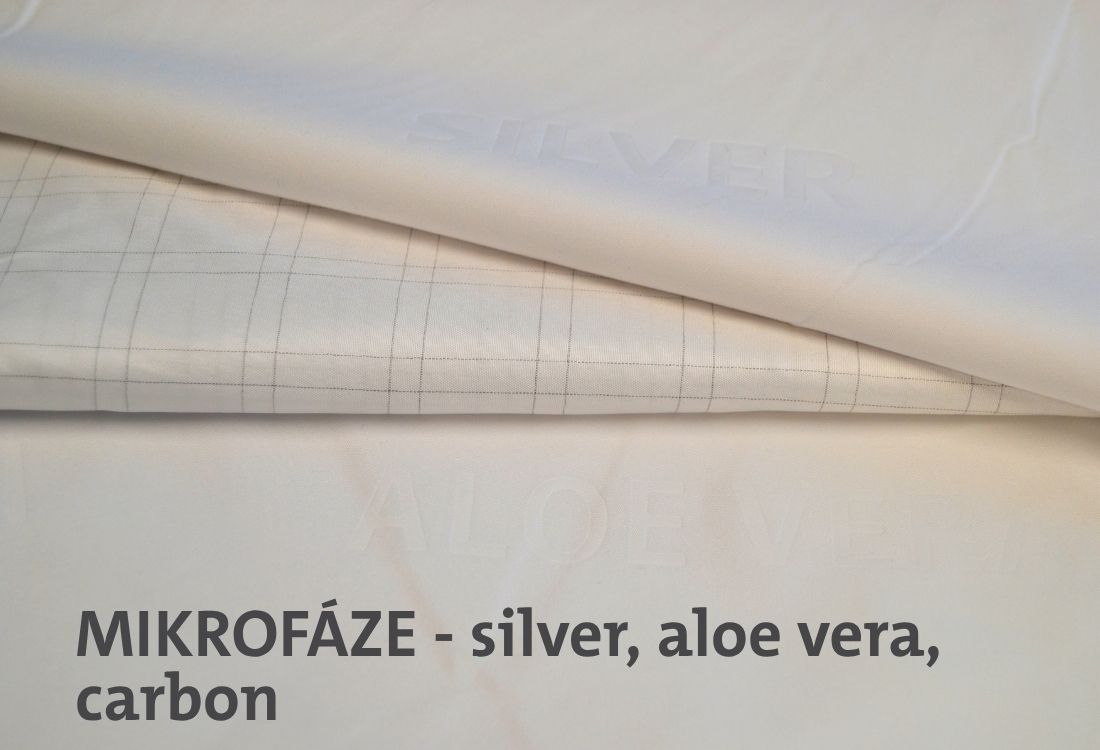 Bílá mikrofáze s úpravami carbon, aloe vera nebo silver